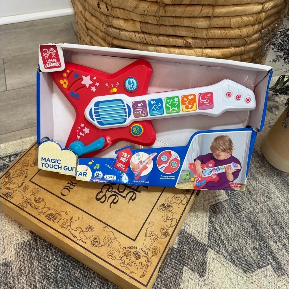 New Magic Touch Guitar, Infant Toddler Light Up Music Toy with Volume Control